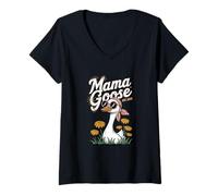 Mujer Mamá Goose est 2025 Funny Silly Mom Camiseta Cuello V
