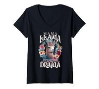 Mujer Mamá Llama no quiere drama - Día de la Madre Camiseta Cuello V