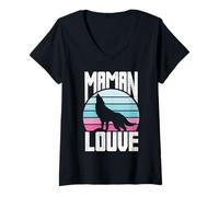 Mujer Mamá Love | Reina del Bosque | Futura Madre Fiesta Regalo Camiseta Cuello V