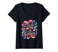 Mujer Mamá más Genial de la Galaxia Funny Mother's Day Camiseta Cuello V