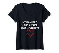 Mujer Mamá no está aquí, Pero su Amor Nunca dejó Ropa Conmemorativa Camiseta Cuello V