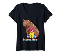 Mujer Mamá Osa Pansexual Camiseta Cuello V