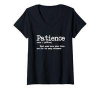 Mujer Mamá Paciencia Definición Graciosa Solo Cuando Demasiados Testigos Camiseta Cuello V
