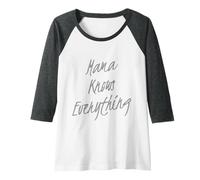 Mujer Mamá sabe las mejores citas divertidas de mamá Mamá genial lo sabe todo Camiseta Manga Raglan