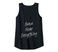 Mujer Mamá sabe las mejores citas divertidas de mamá Mamá genial lo sabe todo Camiseta sin Mangas