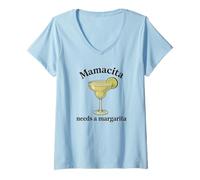 Mujer Mamacita necesita una margarita Camiseta Cuello V