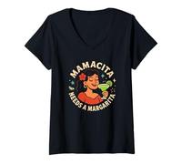 Mujer Mamacita necesita una margarita Camiseta Cuello V