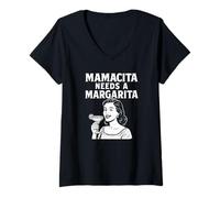 Mujer Mamacita necesita una margarita Camiseta Cuello V