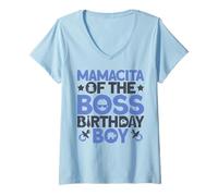 Mujer Mamacita of The Boss - Traje de Fiesta de cumpleaños como una Madre jefa Camiseta Cuello V