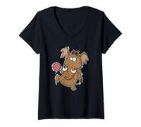 Mujer Mammoth Jugando Fútbol Camiseta Cuello V