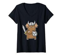 Mujer Mammoth Jugando Knight Camiseta Cuello V