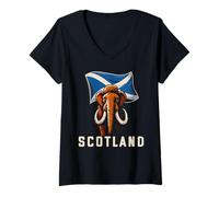 Mujer Mammoth scotland Flag Scottish Pride Camiseta Cuello V
