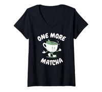 Mujer Mañanas lentas Un Club Matcha más Camiseta Cuello V