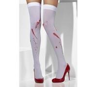 Mujer Manchado de Sangre Medias con Liga Medias Disfraz de Zombi para Halloween