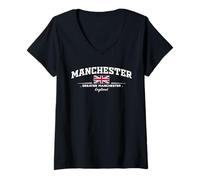 Mujer Manchester England Camiseta Cuello V