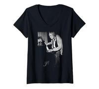 Mujer Manfred Mann Mike D'Abo Smith & D'Abo Era por Dick Barnatt Camiseta Cuello V