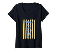 Mujer Mangia Bene Ridi Spesso Ama Molto Motivacional Camiseta Cuello V