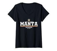 Mujer Manta Ecuador Camiseta Cuello V