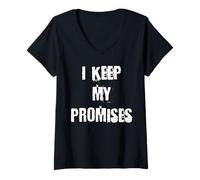 Mujer Mantengo mis promesas Camiseta Cuello V