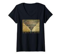 Mujer Mapa del Infierno de Botticelli. La Divina Comedia Dante Camiseta Cuello V