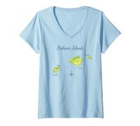 Mujer Mapa Islas Baleares Mallorca Ibiza Menorca Camiseta Cuello V
