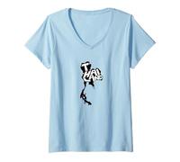 Mujer Mapa retro de Tailandia Camiseta Cuello V