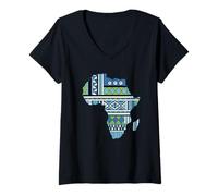 Mujer Mappa DELL’Africa Tribale Camiseta Cuello V