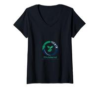 Mujer Máquina de Crecimiento de dividendos Diseño de Libertad financiera Camiseta Cuello V