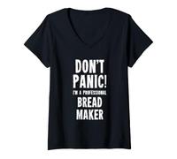 Mujer Máquina para Hacer Pan Camiseta Cuello V