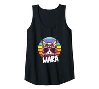 Mujer MARA - Bonito nombre de niña con un gato genial Camiseta sin Mangas