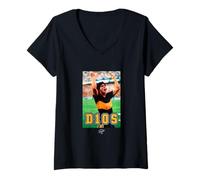 Mujer Maradona Boca Grito Camiseta Cuello V