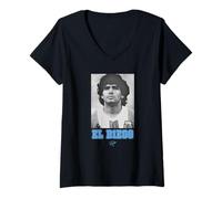 Mujer Maradona El Diego Argentina Camiseta Cuello V
