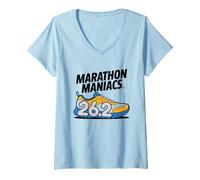 Mujer Marathon 26.2 Running Miles Quote Runner Humor Club Camiseta Cuello V