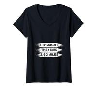 Mujer Marathon I Thought They Said 2.62 Miles Running Camiseta Cuello V