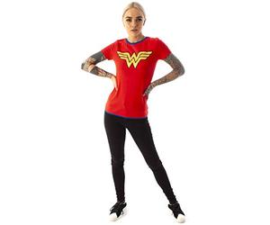 Mujer Maravilla DC Comics metálico Logotipo de Las Mujeres superhéroe Camiseta