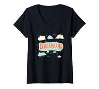 Mujer Maravilloso traje de emblema de Dreamland para adultos y niños Camiseta Cuello V
