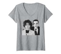 Mujer Marc Bolan Dave Vanian La Gira Maldita 1977 Camiseta Cuello V