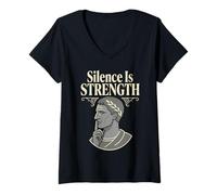 Mujer Marco Aurelio Estoicismo Filosofía estoica Filósofo Romano Camiseta Cuello V