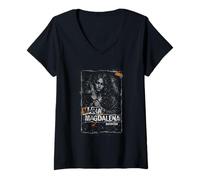 Mujer Maria Magdalena Devota fe Cristiana Camiseta Cuello V