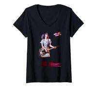 Mujer Maria McKee Cantante de Justicia Solitaria en Vivo por Michael Grecco Camiseta Cuello V