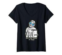 Mujer Maria Sabina, Psy Sé Feliz Camiseta Cuello V