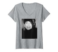 Mujer Marianne Faithfull Cantante Actriz Duffy Archivo Fotografía Camiseta Cuello V