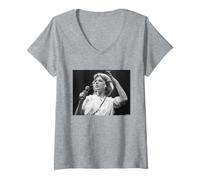 Mujer Marianne Faithfull Conocidos peligrosos David Corio Camiseta Cuello V