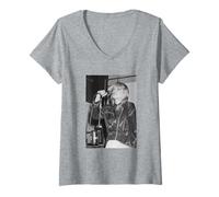 Mujer Marianne Faithfull En Vivo Por George DuBose Camiseta Cuello V