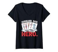 Mujer Marido Papá Puente Leyenda Divertido Padre Broma Camiseta Cuello V