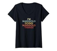 Mujer Marigold Name Marigold Personalized Name First Given Camiseta Cuello V