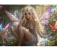 mujer Mariposa-2 Puzzle 1500 Piezas Adultos, Rompecabezas con Letras en la Parte Posterior - Piezas que Encajan Perfectamente, Reto de Concentración, Regalo para mujer y Decor Hogar, 87 x 57 cm w0-693