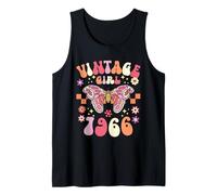 Mujer Mariposa Retro Cumpleaños 60 Años 1966 Camiseta sin Mangas