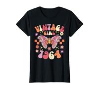 Mujer Mariposa Retro Cumpleaños 62 Años 1964 Camiseta