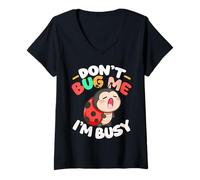 Mujer Mariquita, no me molestes, Dulces Mariquitas Camiseta Cuello V